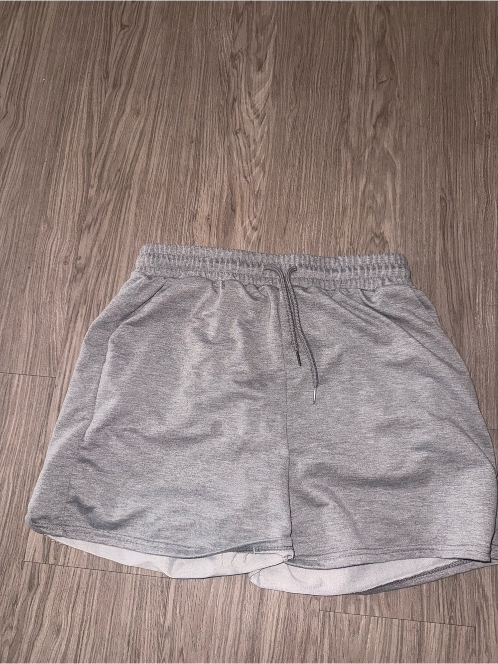Men's Gray Athletic Drawstring Shorts